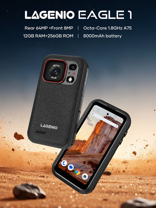 LAGENIO Unveils Eagle 1 Pro 5G Mini Rugged Phone with Built-in Action Camera