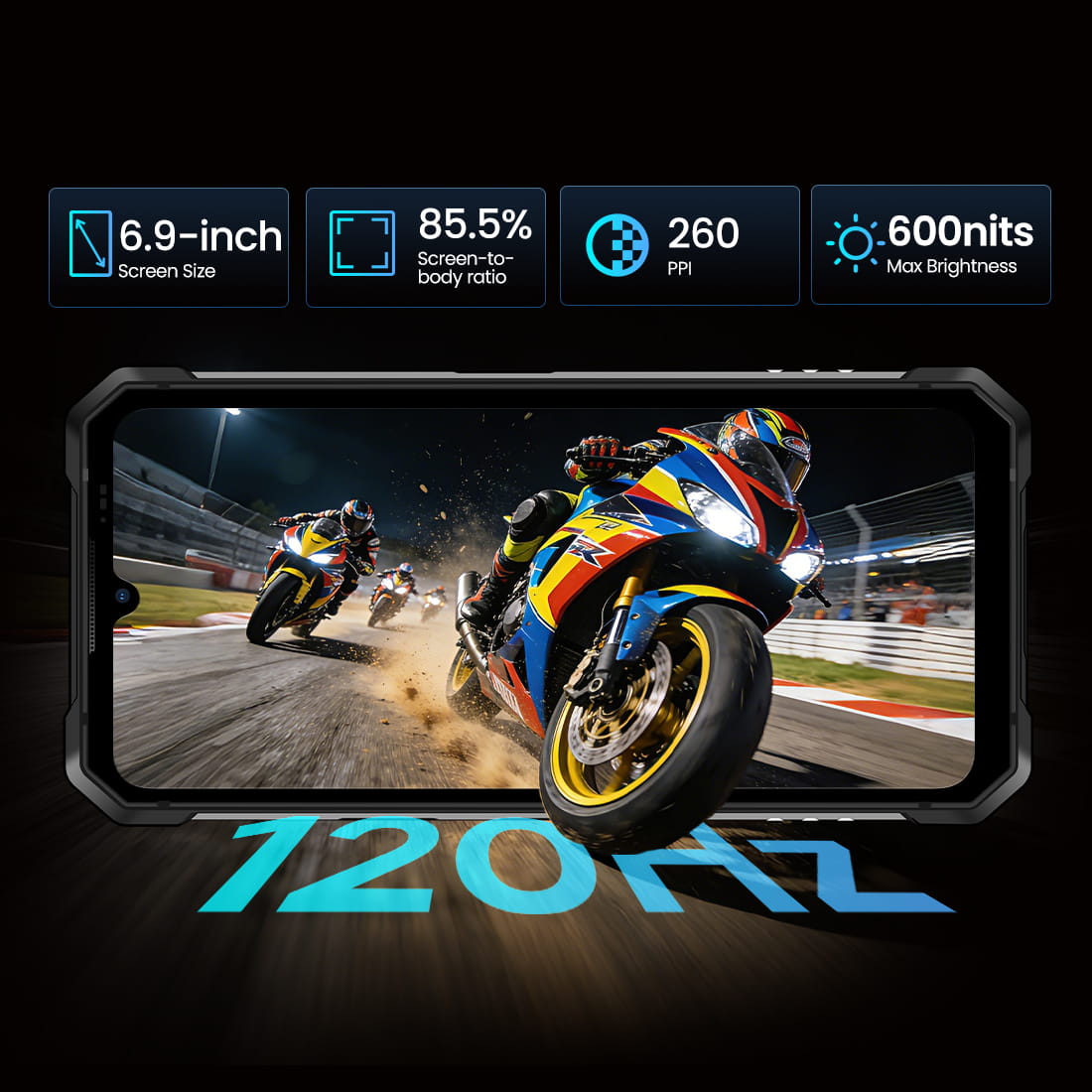 LAGENIO Rhino 1 Pro rugged smartphone 120Hz refresh rate