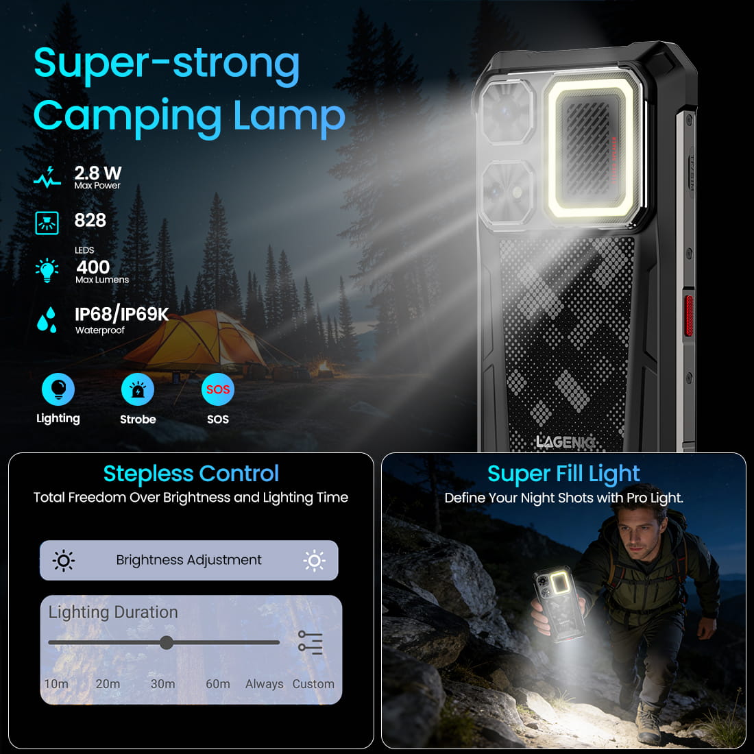 LAGENIO Rhino 1 Pro outdoor smartphone camping lamp